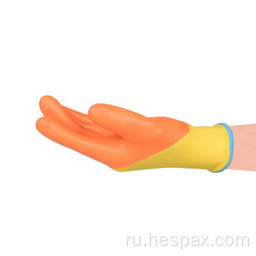 Hespax защитные перчатки бесшовные нитрил -ладонь с безопасным